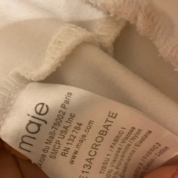 Maje White Midi Tiered Ruffled Sundress size 1 - Picture 8 of 8